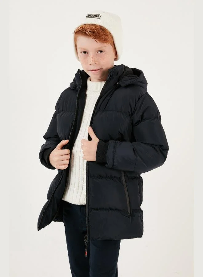 Lela Lela Plush Lined Removable Hooded Puffer Coat Boy's COAT 5763038