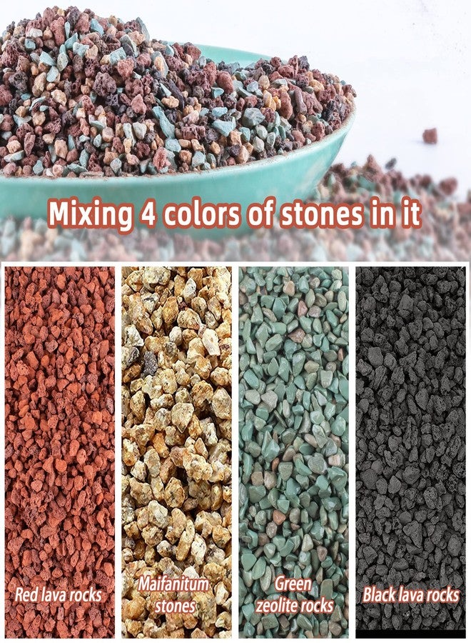 Avalution 2.4lb Mix Horticultural Lava Rock Pebbles Pumice Potting Soil Amendment Succulent Cactus Bonsai Gritty Rock Decorative Gravel Plant Drainage Volcanic Rock for Aquarium Fairy Gardening Top Dressing - Image 2
