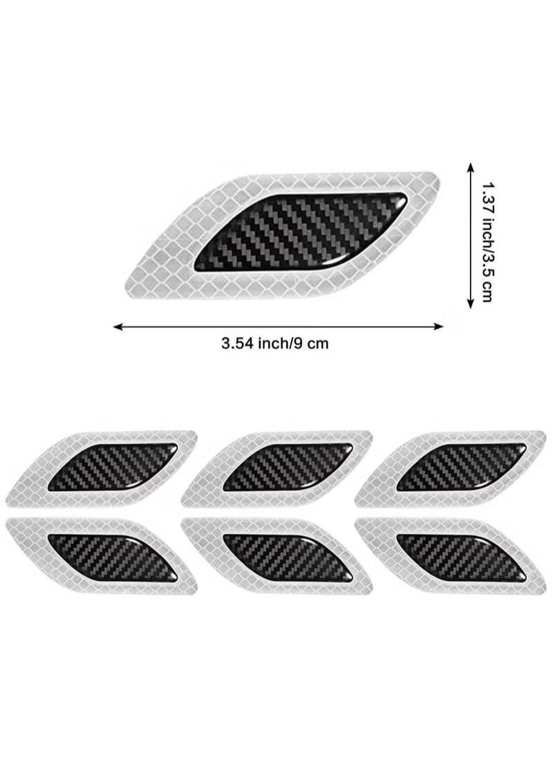 Generic - 6pcs Car Warning Safety Reflective Stickers DIY Body Stickers Decorative Reflective Bumper Stickers, Car Crash Strips, Fender Reflective Stickers White - Image 1