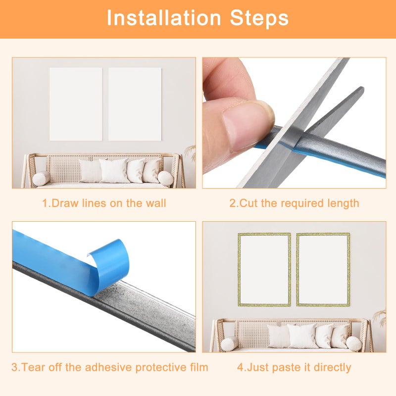 uxcell 2Pcs Flexible Trim Self Adhesive, 20Ft Ceiling Molding Peel and Stick, Caulk Strip Sealing Decorative Tape for Countertops, Sinks, Toilets, Wall Corners (Light Grey) - Image 4