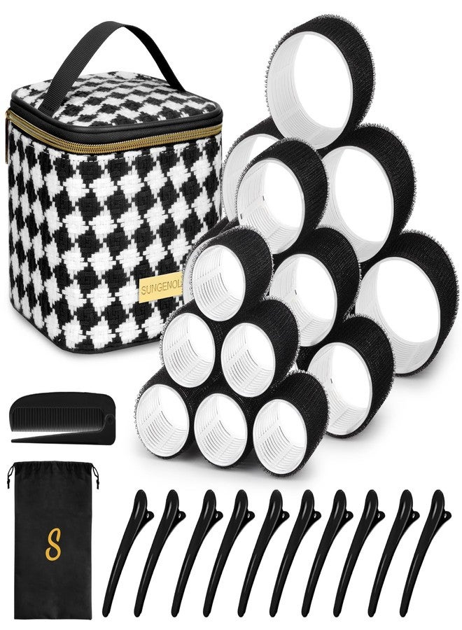 Sungenol Hair Roller Set 18 pcs Self Grip Hair Rollers,Hair rollers with hair clips and comb,Salon hairdressing curlers,DIY Hair Styles, Sungenol 3 Sizes Hair Rollers in 1 set - Image 1