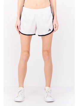 Adidas Women Sportswear Fit Drawstring 4 Inseam Training Short, White  - Image 1