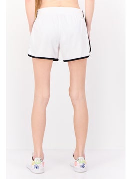 Adidas Women Sportswear Fit Drawstring 4 Inseam Training Short, White  - Image 2