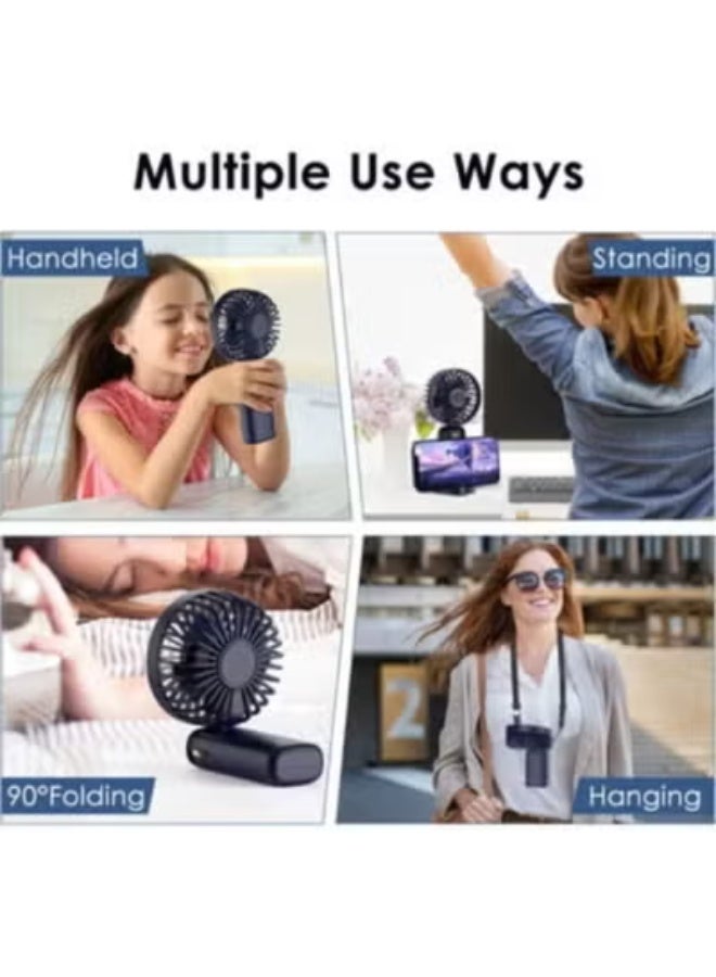 مروحة يدوية محمولة USB – مروحة مكتب صغيرة قابلة لإعادة الشحن - Image 2