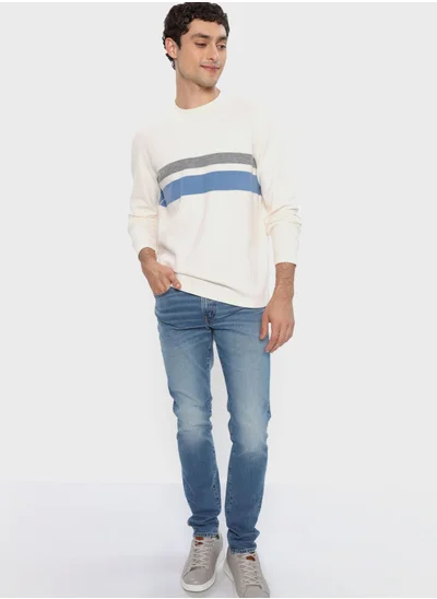 American Eagle Striped Crew Neck T- Shirt