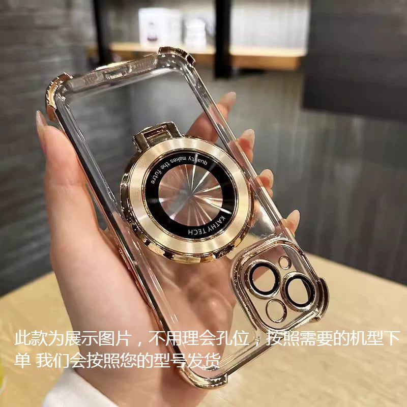 Protective Glass for Redmi Note 14 with Kickstand and Lens Protector and Full Coverage in Gold for Family Use - Image 1