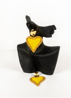The Black Pearl Accessories Yellow Heart Earring  - Image 1