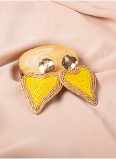 The Black Pearl Accessories Yellow Heart Earring  - Image 2