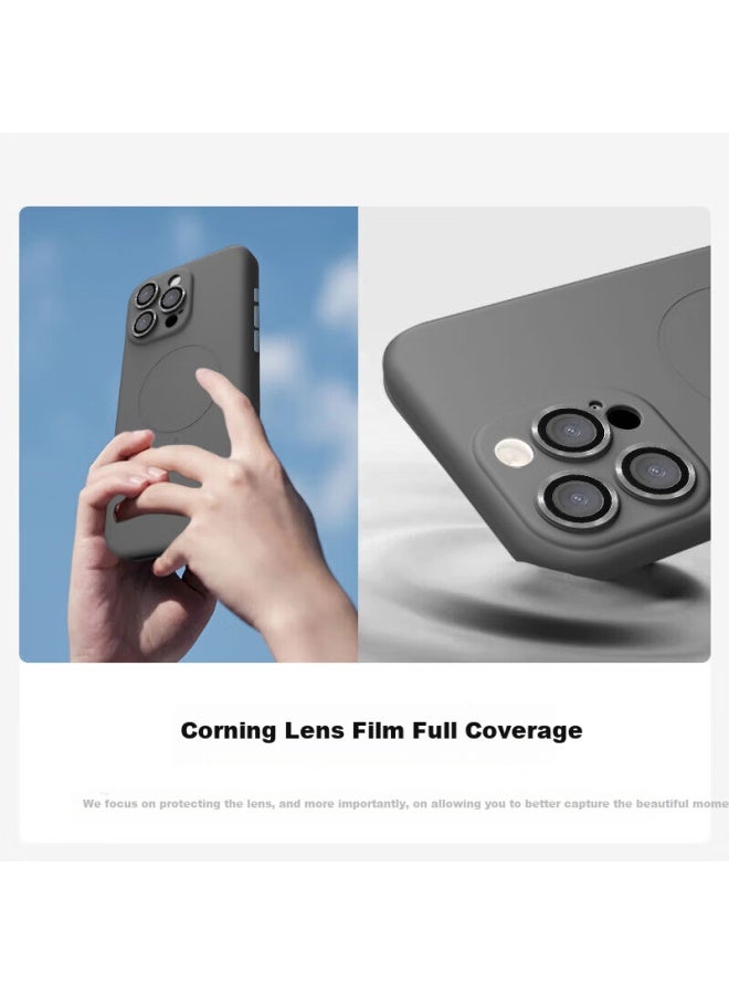 Xuanka Ai Camera Button Full Coverage Case For Apple Iphone 16, Magnetic Adsorption Charging, Iphone 16 Protective Cover With Lens Film, Full Coverage Anti-Drop Anti-Yellow Liquid Silicone Magsafe - Image 3
