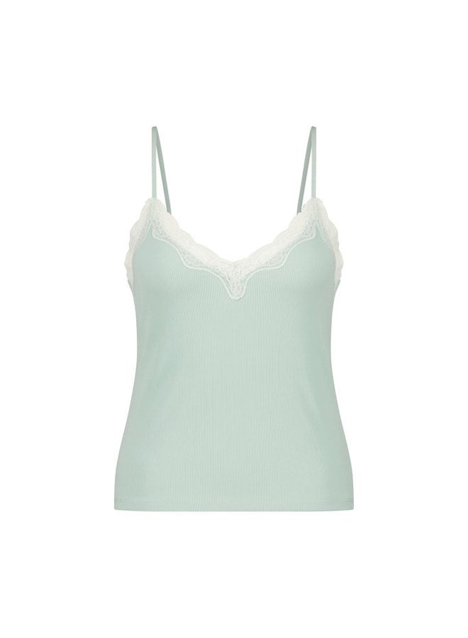 hunkemoller Cami Rib Lace Top  - Image 1