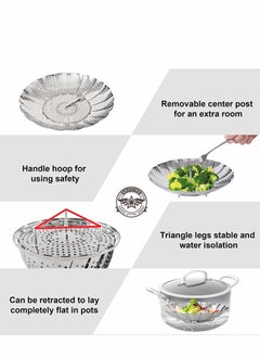 Y&D Lakobos Steamer Basket Stainless Steel Instant Pot Accessories, for Food and Vegetable, Premium Expandable Steam to Fit Various Size Pots Medium (6.1" 10.5")  - Image 4
