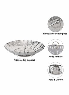 Y&D Lakobos Steamer Basket Stainless Steel Instant Pot Accessories, for Food and Vegetable, Premium Expandable Steam to Fit Various Size Pots Medium (6.1" 10.5")  - Image 5