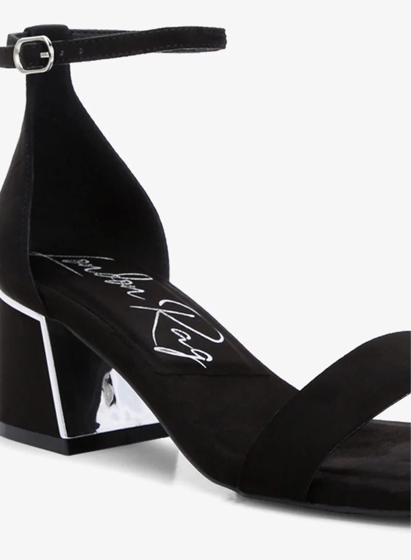 London Rag Black Block Heel Sandals in Black for Women | Best Price UAE