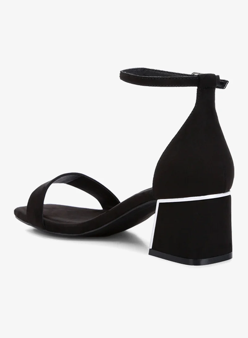 London Rag Black Block Heel Sandals in Black for Women | Best Price UAE