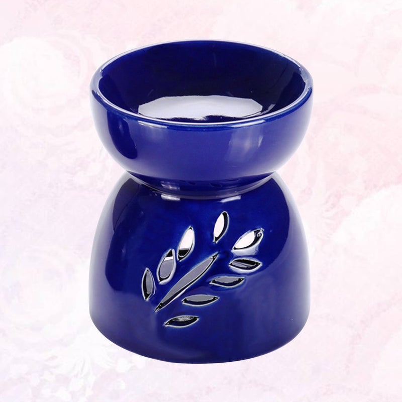 Ceramic Tea Light Holder Candlestick Hollow Leaf Pattern Aromatherapy for Living Room Balcony Patio Porch ( ) - Image 5