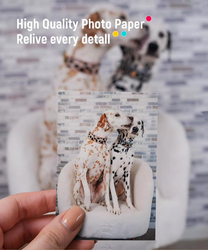 Liene Zink Photo Paper 2x3â€³ 50 Sheets, Premium Photo Printer Paper w/Adhesive Back, Waterproof, Smudge Proof, Tear Proof, Instant Photo Paper Compatible w/Liene 2x3â€³ Photo Printer Scrapbook - Image 3