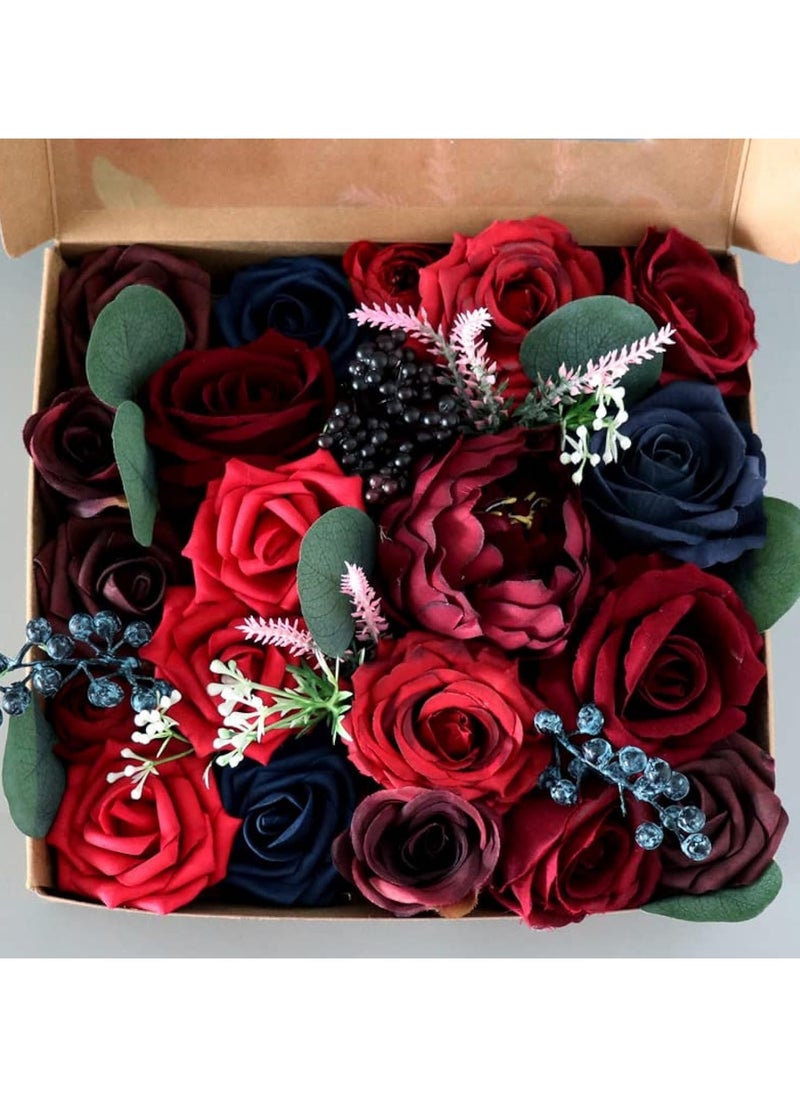 LIMOS Artificial Flowers Combo Box Silk Fake Faux Flower Centerpieces for DIY Wedding Cake Topper Floral Arrangements  - Image 1