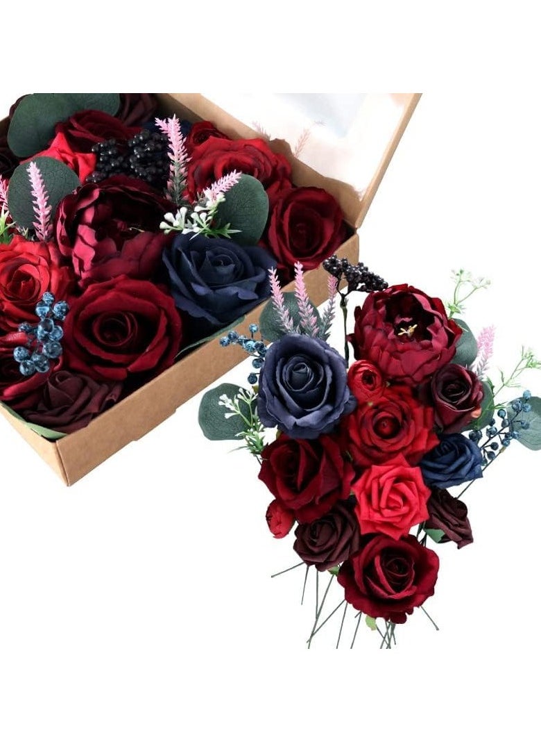 LIMOS Artificial Flowers Combo Box Silk Fake Faux Flower Centerpieces for DIY Wedding Cake Topper Floral Arrangements  - Image 2