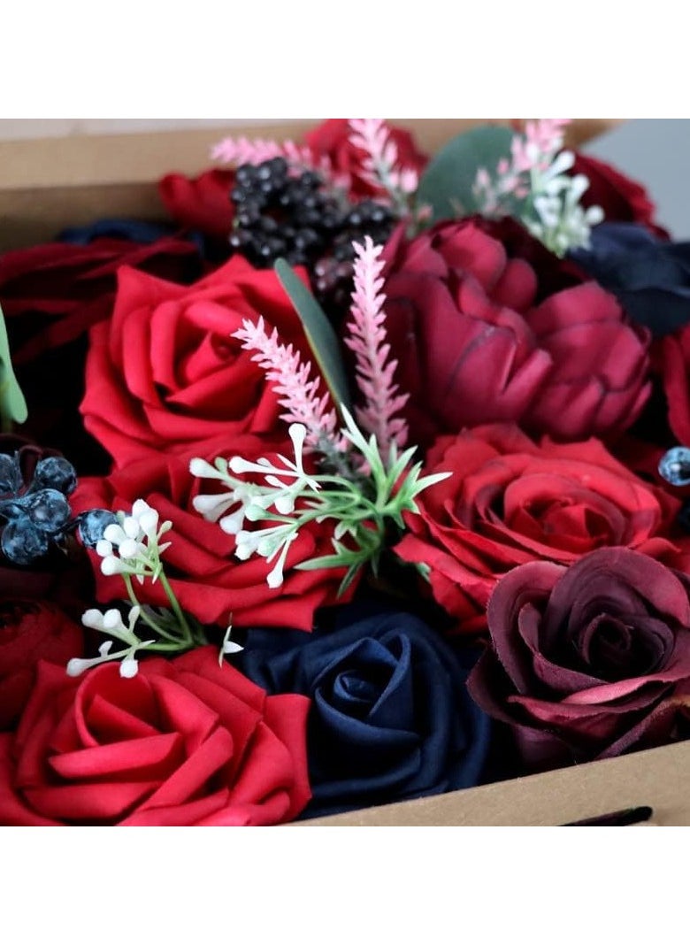 LIMOS Artificial Flowers Combo Box Silk Fake Faux Flower Centerpieces for DIY Wedding Cake Topper Floral Arrangements  - Image 3