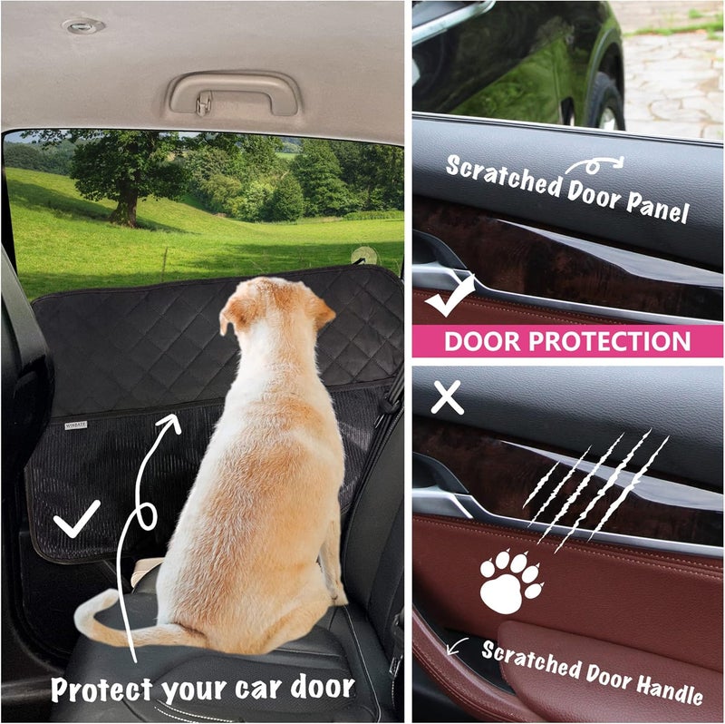 Winbate 2PCS Car Door Protector for Dogs Pet Car Door Cover-Waterproof Scratchproof Nonslip Durable Car Door Protector, Machine Washable Pet Vehicle Door Guard (2 Packs Universal Fit) - Image 2
