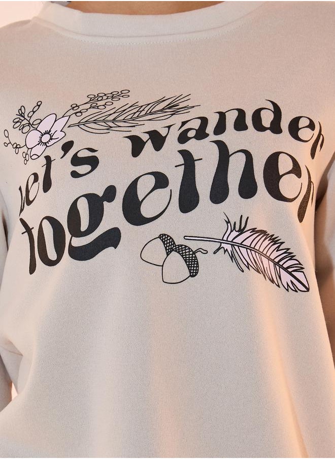 Take Two Regular Fit Graphic Print Sweatshirt  - Image 3