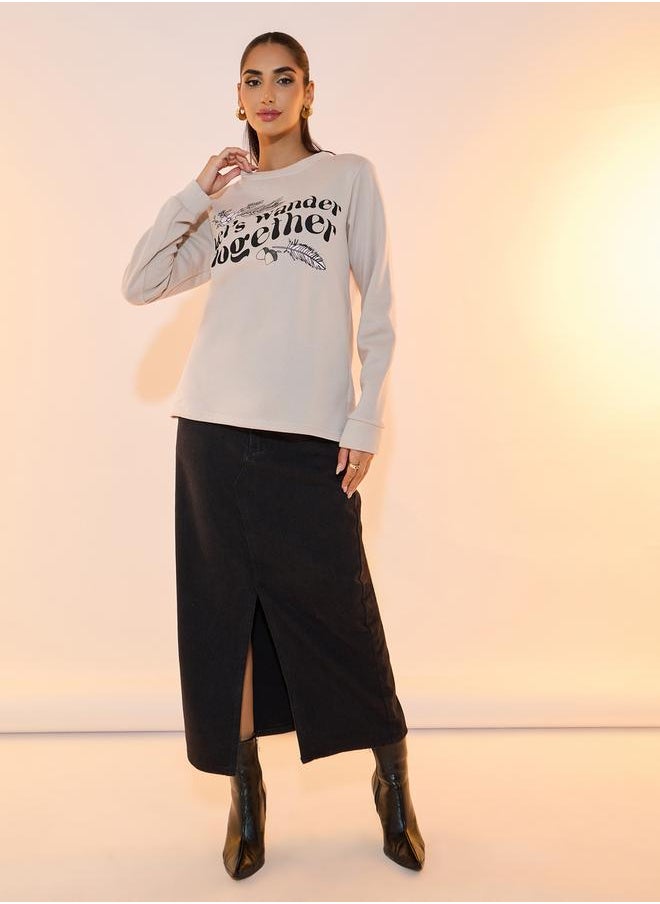 Take Two Regular Fit Graphic Print Sweatshirt  - Image 2