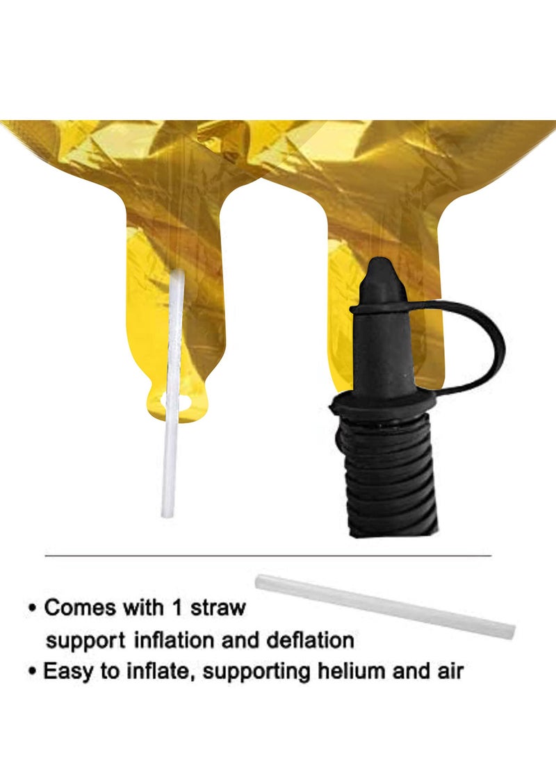 MARKQ بالونات أرقام مقاس 40 بوصة، بالونات هيليوم كبيرة من رقائق الذهب لتزيين حفلات الزفاف وأعياد الميلاد (رقم 5) - Image 4