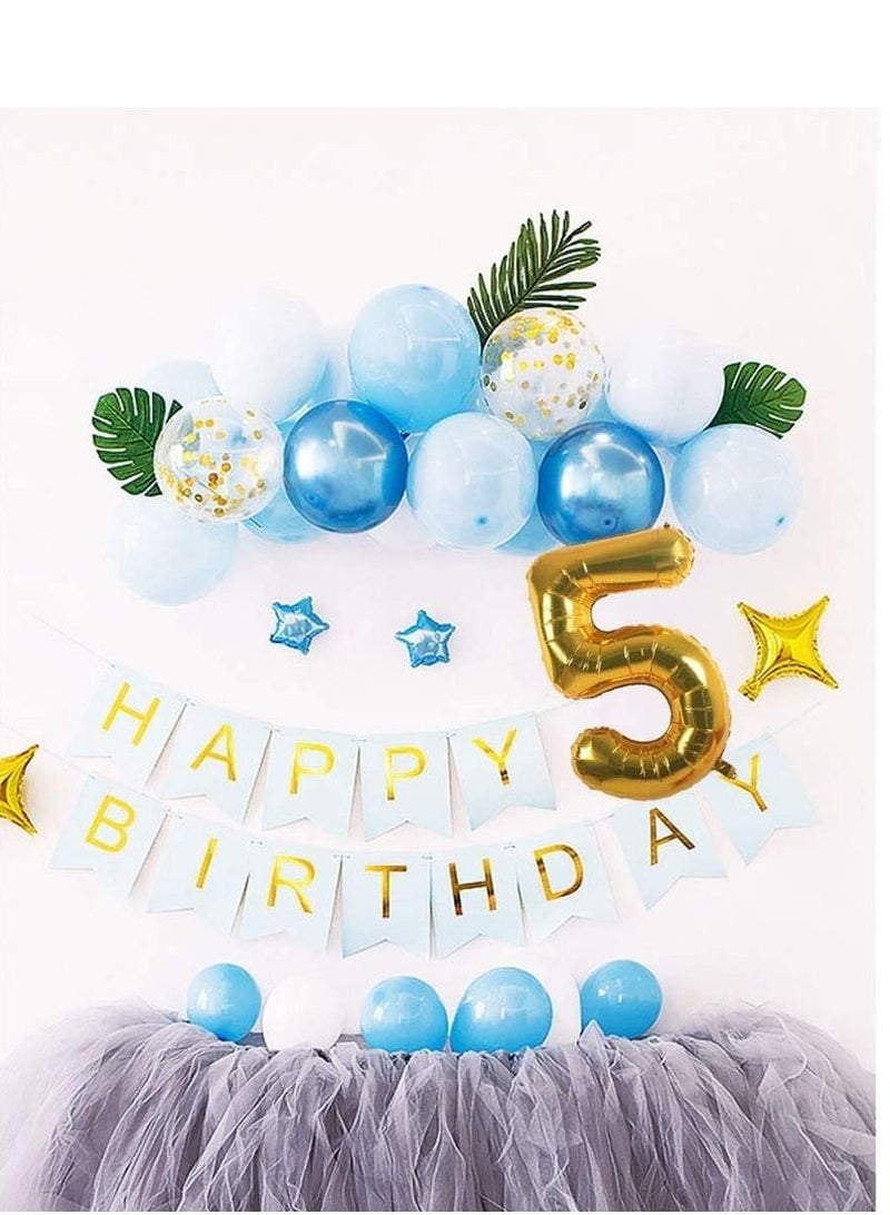 MARKQ بالونات أرقام مقاس 40 بوصة، بالونات هيليوم كبيرة من رقائق الذهب لتزيين حفلات الزفاف وأعياد الميلاد (رقم 5) - Image 5