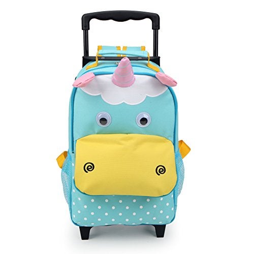 yodo Zoo 3-Way Kids Suitcase Luggage or Toddler Rolling Backpack with wheels, Small Unicorn - Image 1