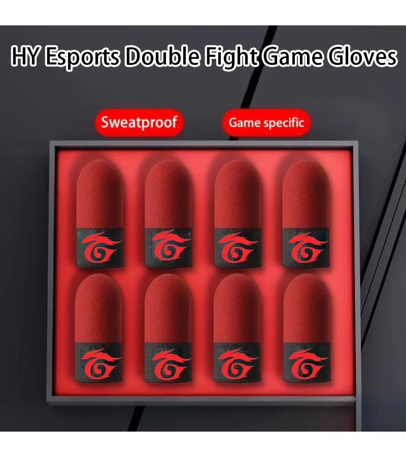 Red Gaming Finger Sleeves 2 Pairs Sweat Proof Breathable Lightweight Comfortable Enhance Gaming Experience Box - Image 5