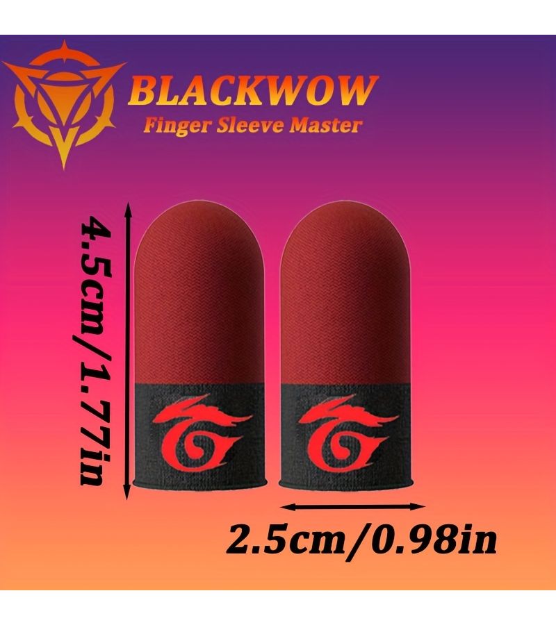 Red Gaming Finger Sleeves 2 Pairs Sweat Proof Breathable Lightweight Comfortable Enhance Gaming Experience Box - Image 3