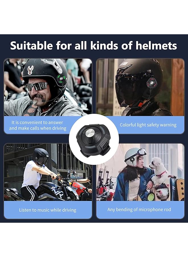 SYOSI Motorcycle Bluetooth Headset Bluetooth Motorcycle Helmet Headphone With Dsp Multiple Noise Reduction Microphone Ipx6 Waterproof Motorcycle Bluetooth Speakers For Various Helmets  - Image 4
