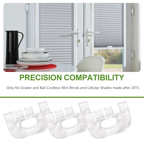 IFERLA 6 Pack Graber Bali Springs Cordless Honeycomb Shade Lift Handles(Made After 2015) - Cordless Shade Handle Bali Blinds Replacement Parts for Top Down Bottom up 3/4" Pleat Mini Blinds Cellular Shades - Image 2