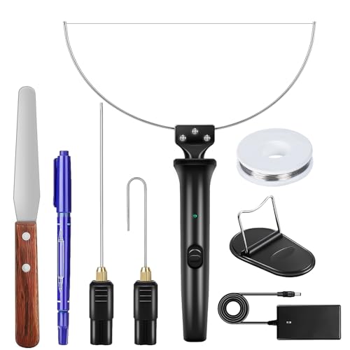 GOCHANGE 3 in 1 Foam Cutter, GOCHANGE Electric Cutting Machine Pen Tools Kit, 100-240V /18W Styrofoam Cutting Pen with Electronic Voltage Transformer Adaptor For Foam Cutting, Holes Digging, Details Handling - Image 1