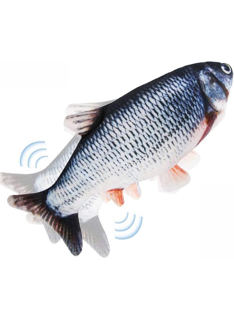 FDTY Cat Toys Flopping Fish with , Moving Cat Toy Interactive for Indoor Cats, Kitten Kicker Floppy Dog Toy, Electric Realistic Plush Wiggle Fish for Kitty Exercise - Image 1