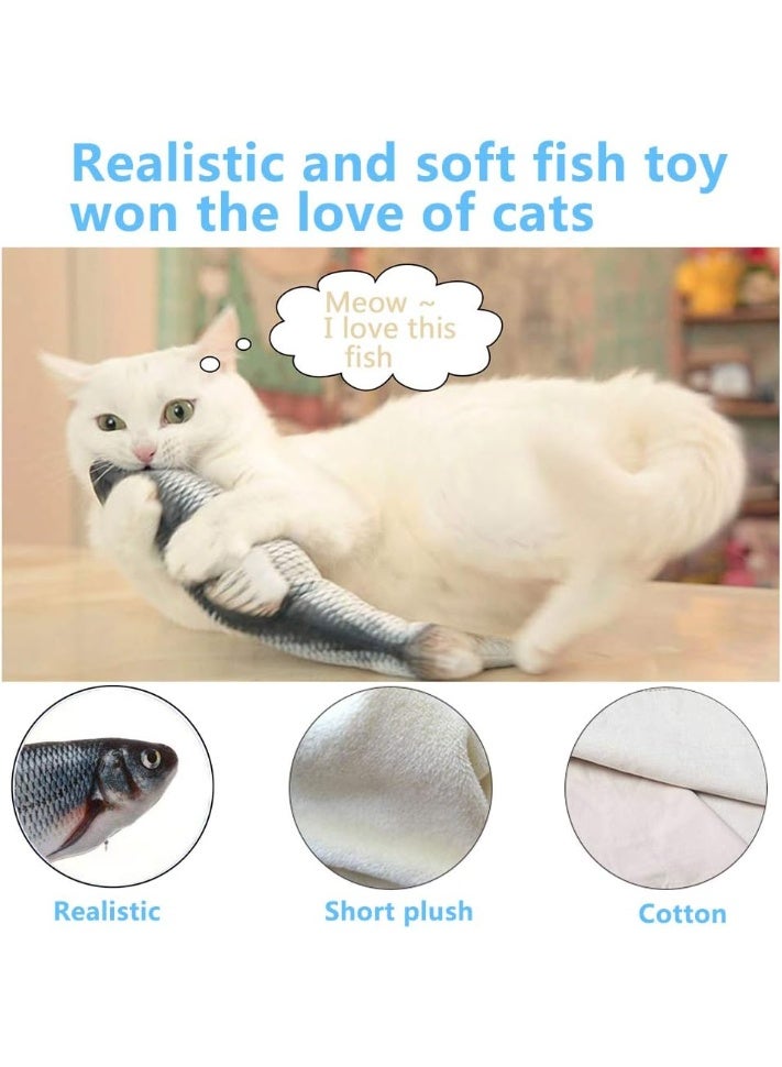 FDTY Cat Toys Flopping Fish with , Moving Cat Toy Interactive for Indoor Cats, Kitten Kicker Floppy Dog Toy, Electric Realistic Plush Wiggle Fish for Kitty Exercise - Image 4