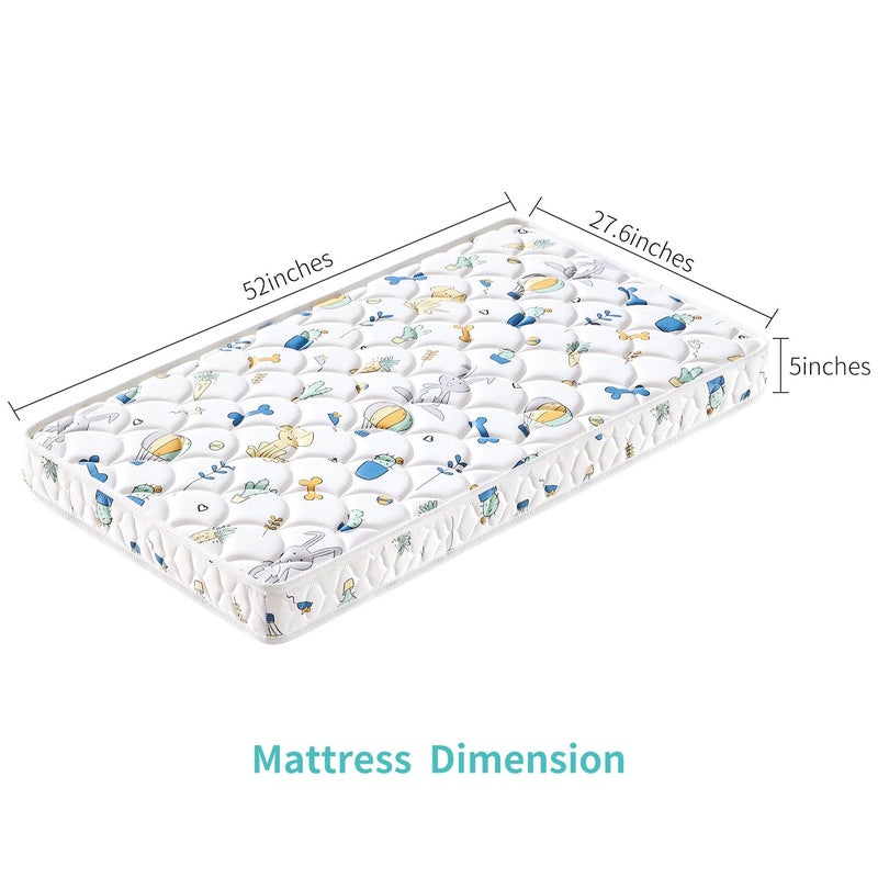 Letmxiu Premium 5" Crib Mattress and Toddler Mattress, Dual-Sided and Firm, Hypoallergenic Crib Mattress, Fits Standard Full-Size Crib and Toddler Bed - Image 5