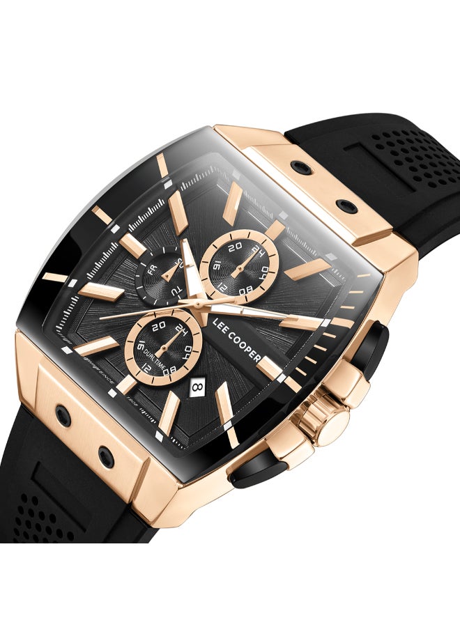 لي كوبر ساعة لي كوبر رجالية متعددة الوظائف بقرص أسود - Image 1