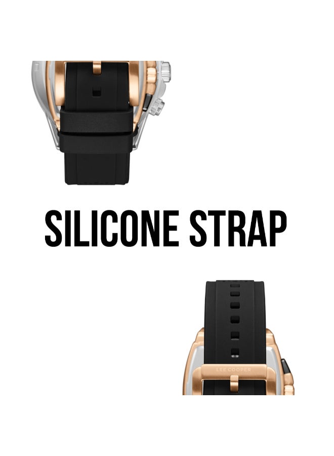 لي كوبر ساعة لي كوبر رجالية متعددة الوظائف بقرص أسود - Image 2