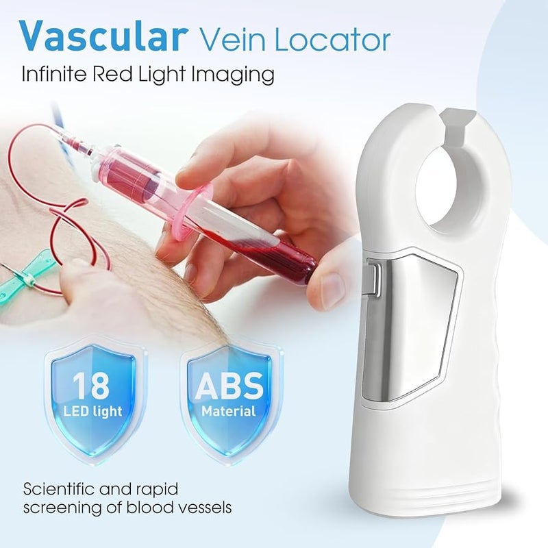 JPWDDWYT Rechargeable Vein Finder Viewer for IV Access Phlebotomy for Nurse Clinics Homes Use，Vein Finder Light for Various Skin People LED Vein Viewer (White) - Image 2