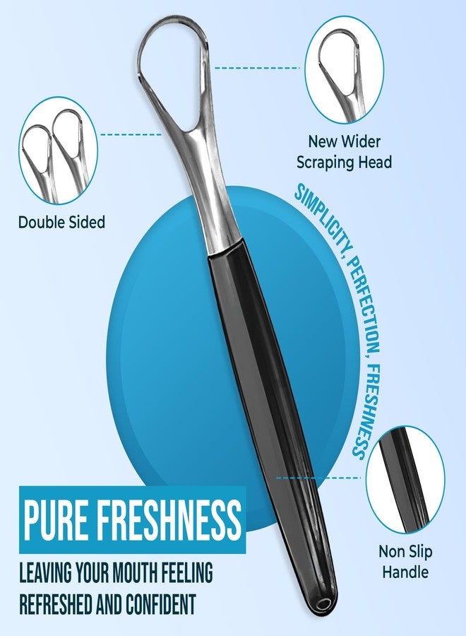 AARAM Stainless Steel Tongue Cleaner for Men, Women and Kids | Tongue Scraper for Fresh Breath, Improved Taste Sense & Oral Hygiene | Prevent Bad Breath, Medical Grade (Pack of 1 - Black) - Image 4