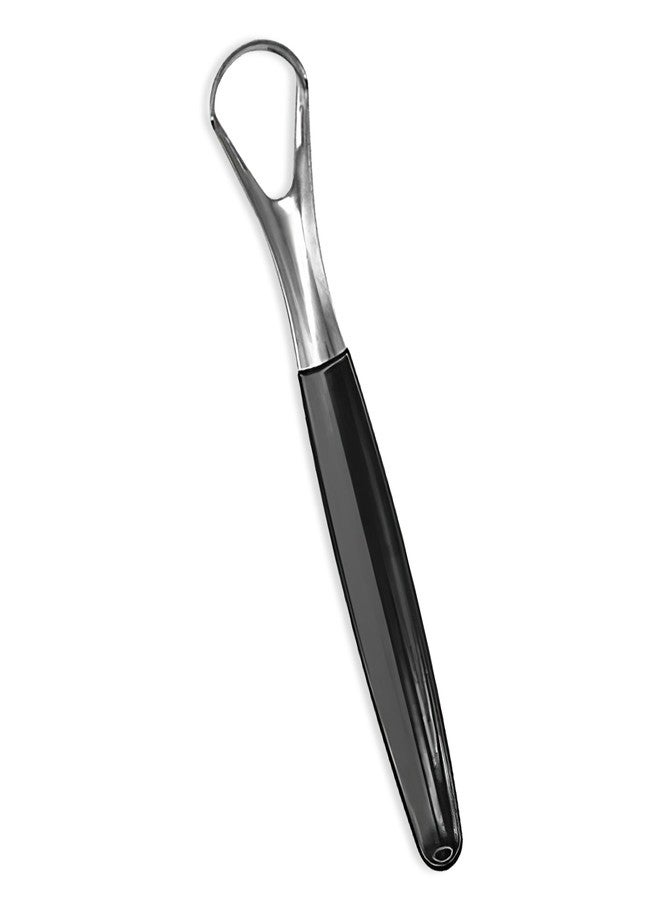 AARAM Stainless Steel Tongue Cleaner for Men, Women and Kids | Tongue Scraper for Fresh Breath, Improved Taste Sense & Oral Hygiene | Prevent Bad Breath, Medical Grade (Pack of 1 - Black) - Image 1