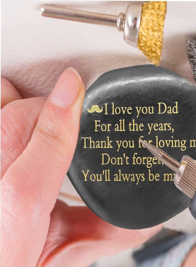 LDIWEE Unique Father's Day Gift for Dad - I Love You Dad For All the Years, Thank You for Loving Me, Don't Forget, You'll Always be My Rock - Rare Engraved Stone Gift From Daughter or Son, Thanksgiving Gift - Image 2