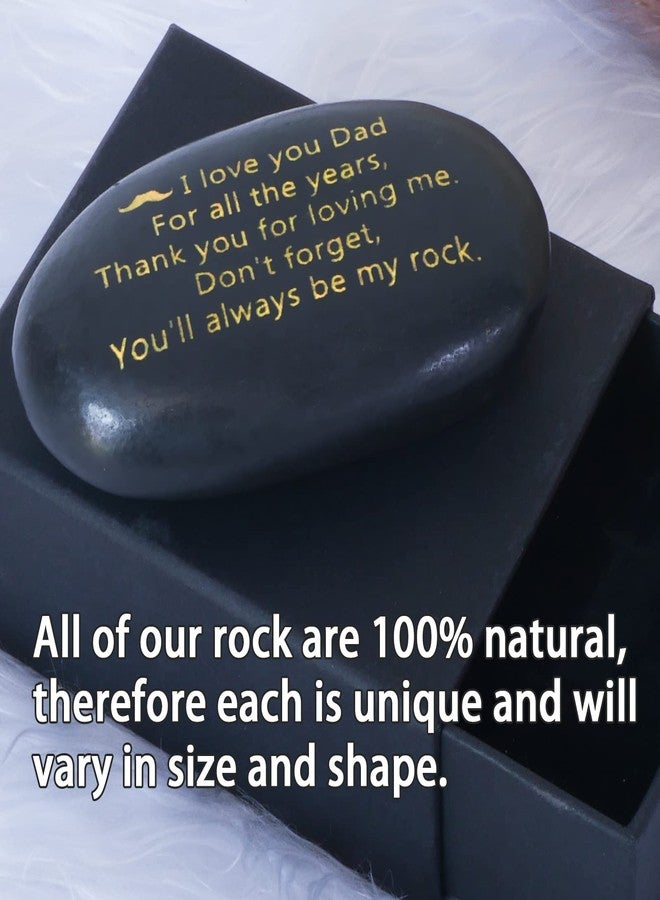 LDIWEE Unique Father's Day Gift for Dad - I Love You Dad For All the Years, Thank You for Loving Me, Don't Forget, You'll Always be My Rock - Rare Engraved Stone Gift From Daughter or Son, Thanksgiving Gift - Image 4