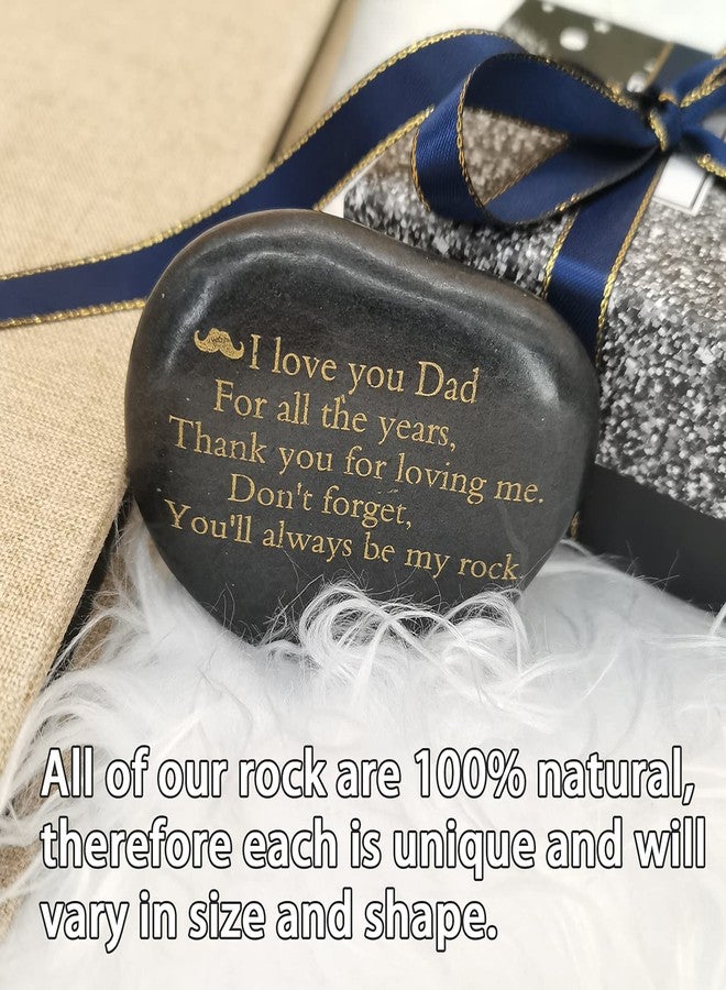 LDIWEE Unique Father's Day Gift for Dad - I Love You Dad For All the Years, Thank You for Loving Me, Don't Forget, You'll Always be My Rock - Rare Engraved Stone Gift From Daughter or Son, Thanksgiving Gift - Image 5
