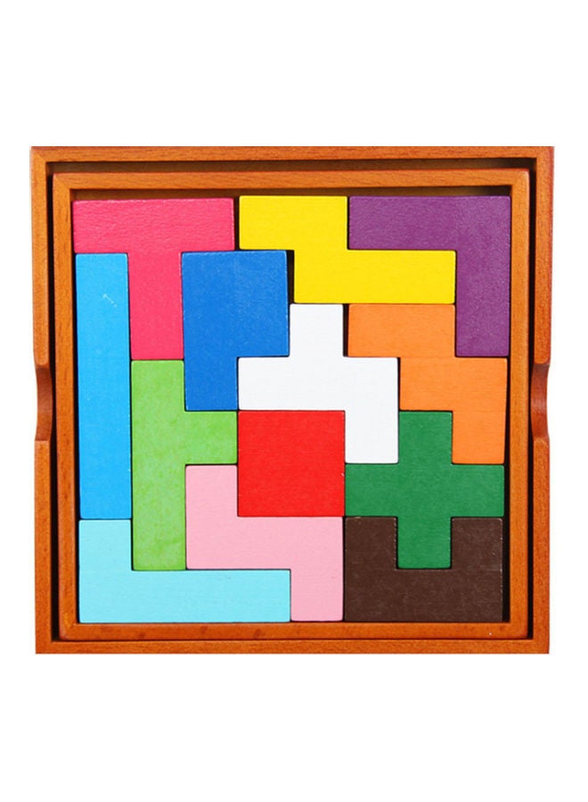 NIBEMINENT 13-Piece Wooden Block Brain Teaser Jigsaw Puzzle - Image 1