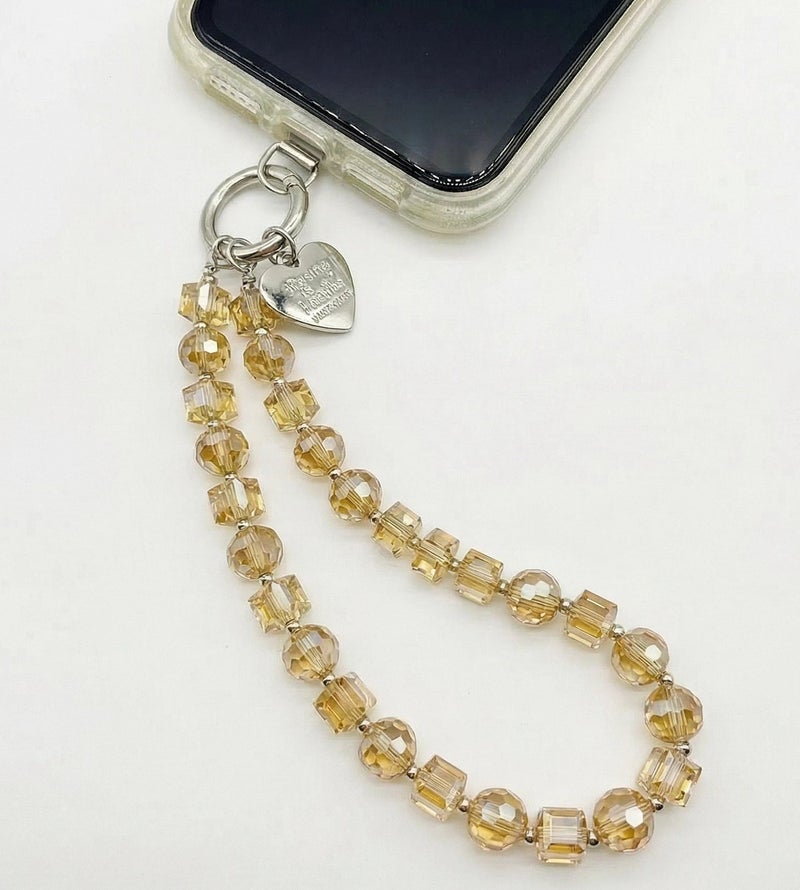 سوار معصم للهاتف مزين بالخرز الكريستالي، سلسلة مفاتيح للهاتف، حبل تعليق للهاتف المحمول مزين بالخرز، سوار معصم قابل للفصل مع لسان ربط، سوار معصم للنساء والفتيات - Image 1