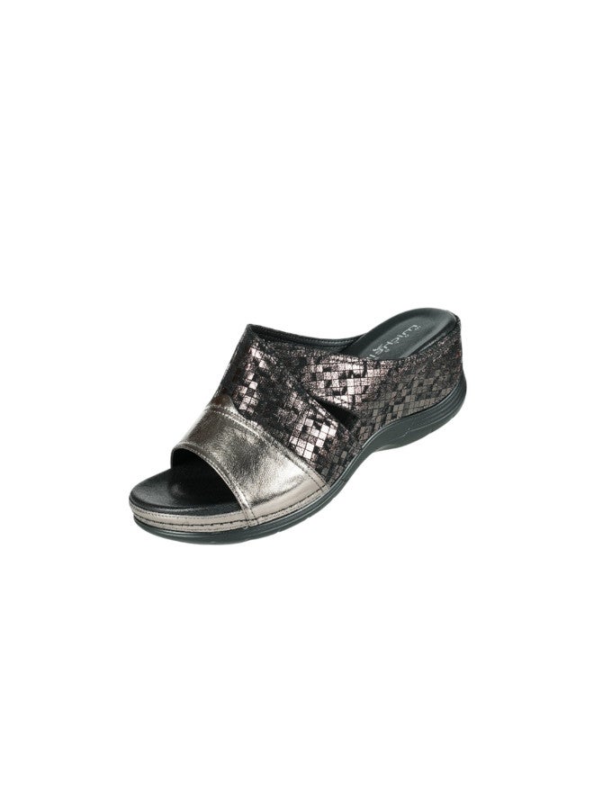 Michelle Morgan 092-2879 Michelle Morgan Ladies Wedge Heel Sandals 2407-30 Pewter - Image 1