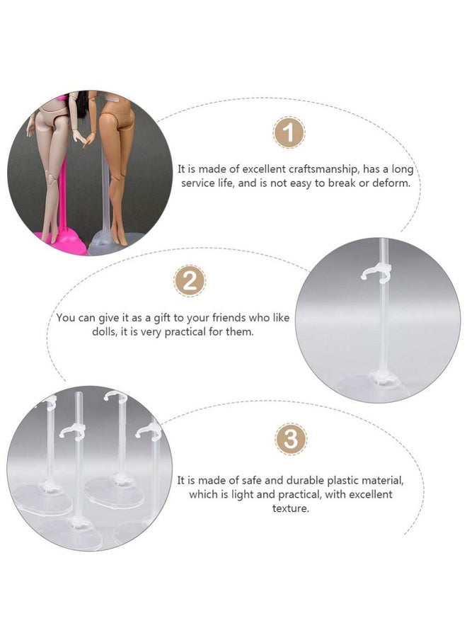 HEALLILY 36Pcs Doll Stands Display Holders Doll Stands Doll Mini Display Stand Doll Support Frame Toy Doll Accessories Prop Up 11 To 13 Inch Dolls And Action Figures Doll Accessories ( Transparent )  - Image 4