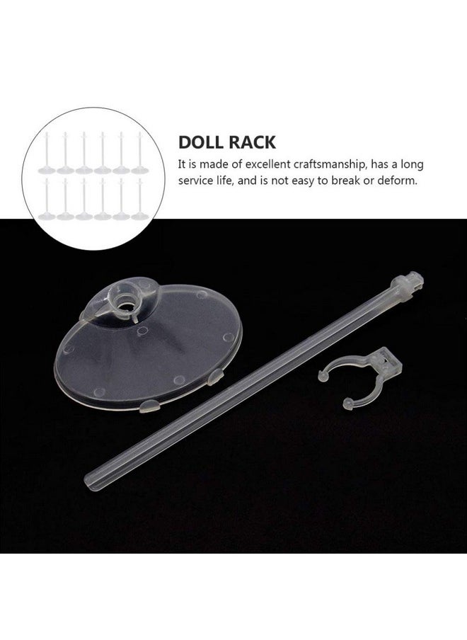 HEALLILY 36Pcs Doll Stands Display Holders Doll Stands Doll Mini Display Stand Doll Support Frame Toy Doll Accessories Prop Up 11 To 13 Inch Dolls And Action Figures Doll Accessories ( Transparent )  - Image 2